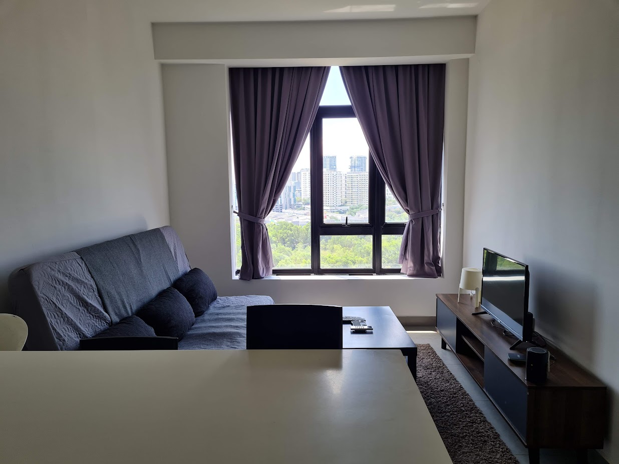 Living room before Airbnb photography enhancement